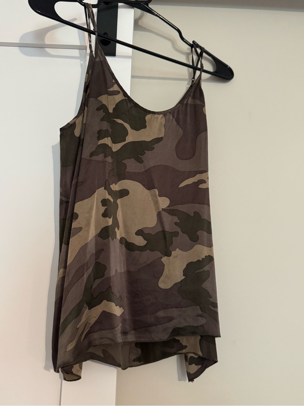 ATM Anthony Thomas Melillo Camouflage Sleeveless Top - Olive & Khaki